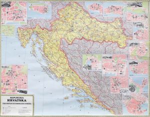 zemljopisna karta hrvatske za osnovnu školu Zidne karte   Hrvatska školska kartografija zemljopisna karta hrvatske za osnovnu školu