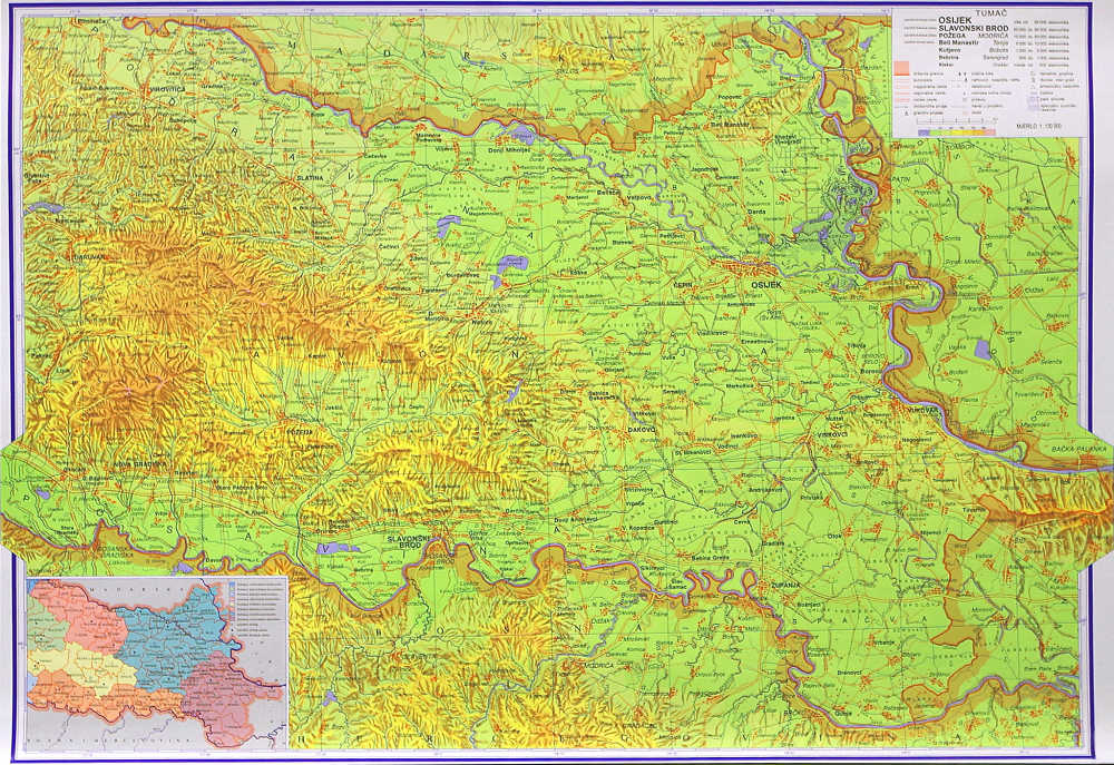 istočna hrvatska karta ISTOČNA HRVATSKA   Hrvatska školska kartografija istočna hrvatska karta