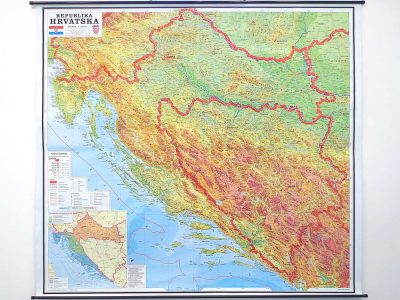 geografska karta republike hrvatske REPUBLIKA HRVATSKA   Hrvatska školska kartografija geografska karta republike hrvatske