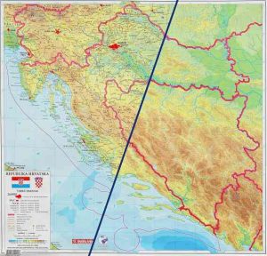 geografska karta hrvatska GEOGRAFSKE KARTE   Hrvatska školska kartografija geografska karta hrvatska