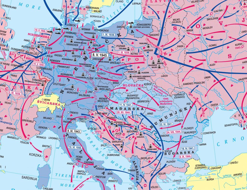 DRUGI SVJETSKI RAT Hrvatska kolska Kartografija DRUGI SVJETSKI RAT Hrvatska kolska Kartografija